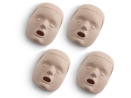 Face skin replacements for the Prestan Professional Child manikin Medium Skin 4-Pack