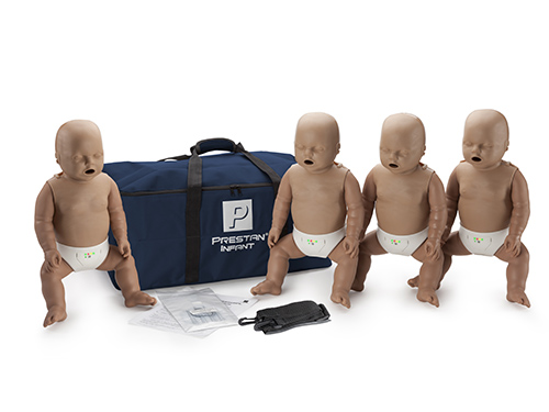 Prestan Professional Infant CPR Training Manikins Dark Skin 4-Pack 