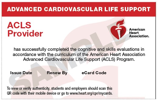 20-2817 IVE Advanced Cardiovascular Life Support (ACLS) Provider eCard