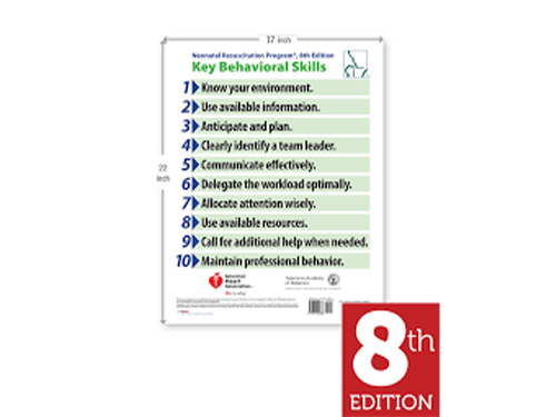 NRP Key Behavioral Skills Poster, 8th Edition