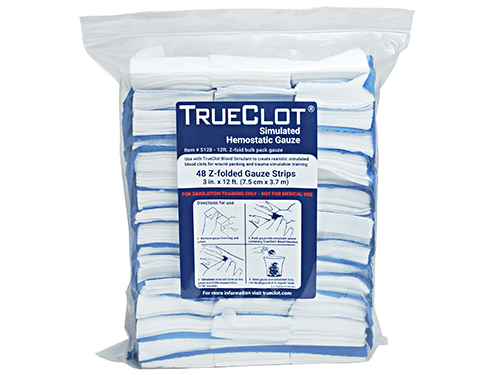 Simulated Hemostatic Gauze Bulk Pack, 48 Z-folded, 12’ x 3”