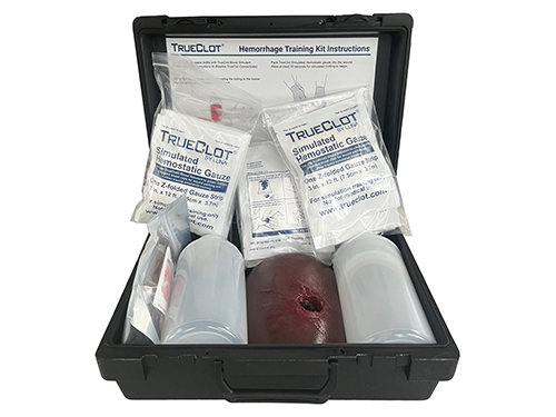 Hemorrhage Control Training Kit, Dark Skin Tone Gunshot Wound with bone/Z-folded Gauze