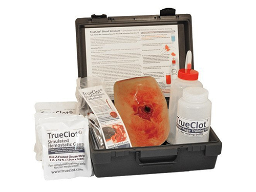 Hemorrhage Control Training Kit, Light Skin Tone Gunshot Wound with bone/Z-folded Gauze